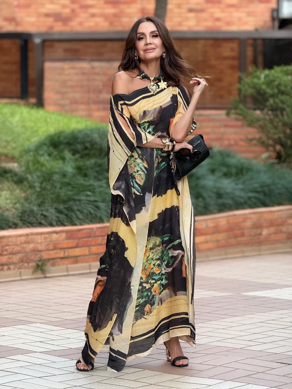 Kaftan-Kleid Atelier – Stoffdetail