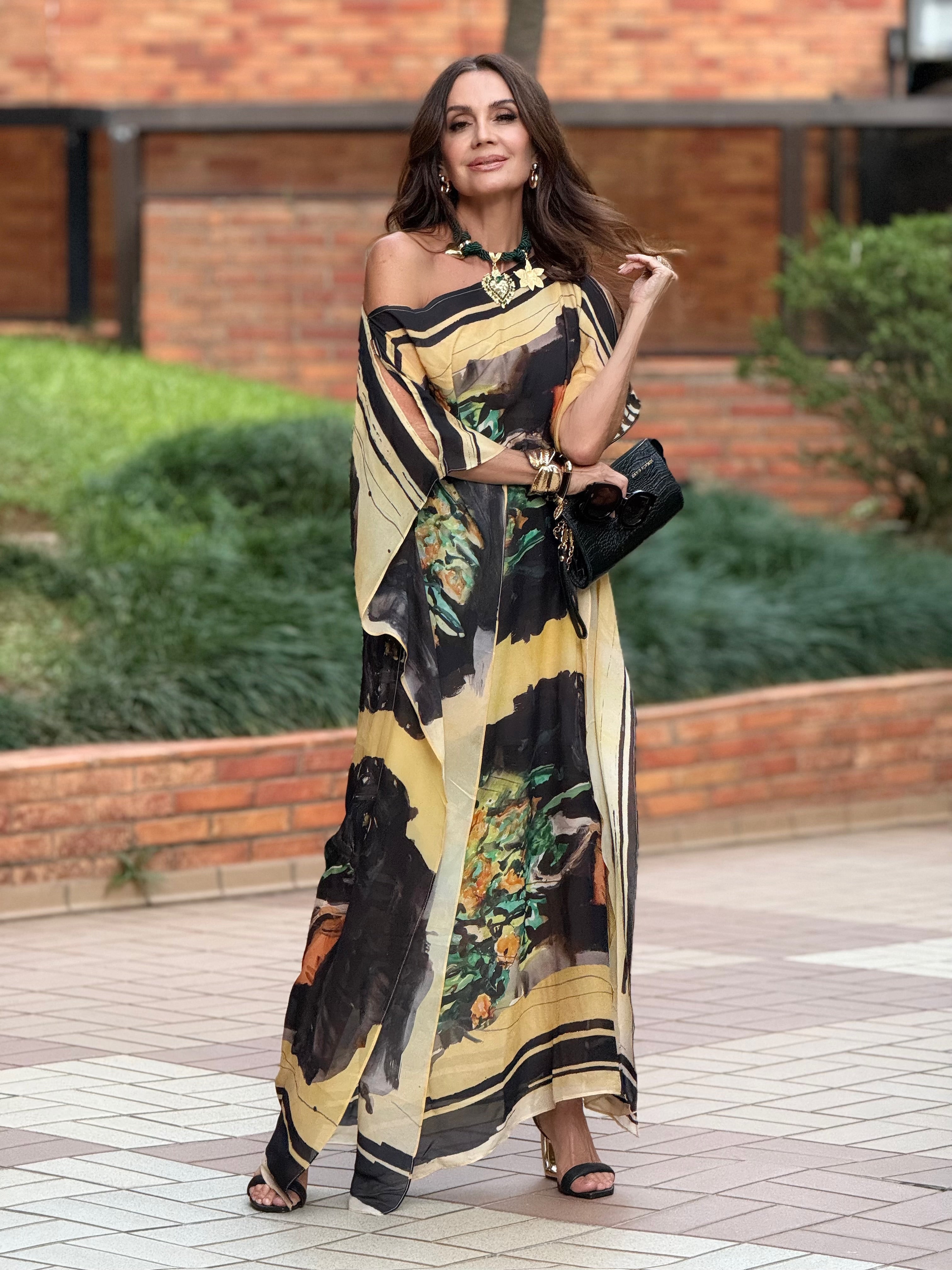 Kaftan-Kleid Atelier – Stoffdetail