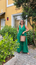 Kleid Paula Smaragdgrün – Look vor Laden