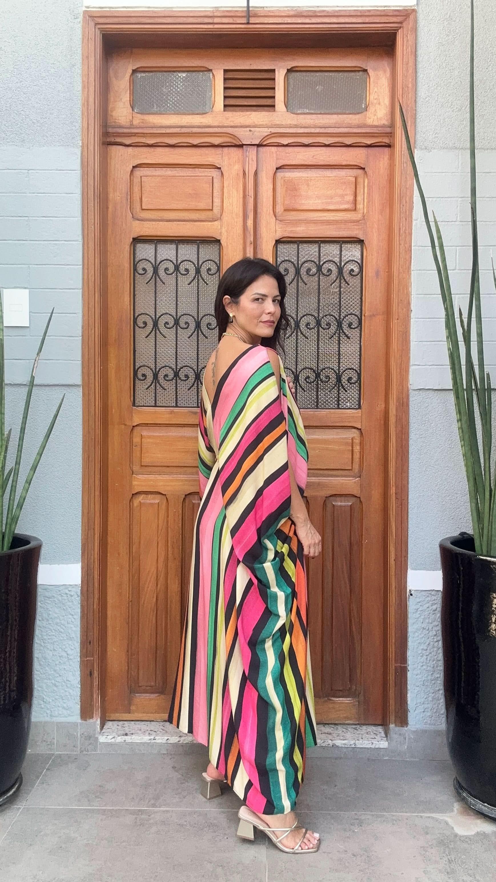 Color Stripes Kaftan – Look 4
