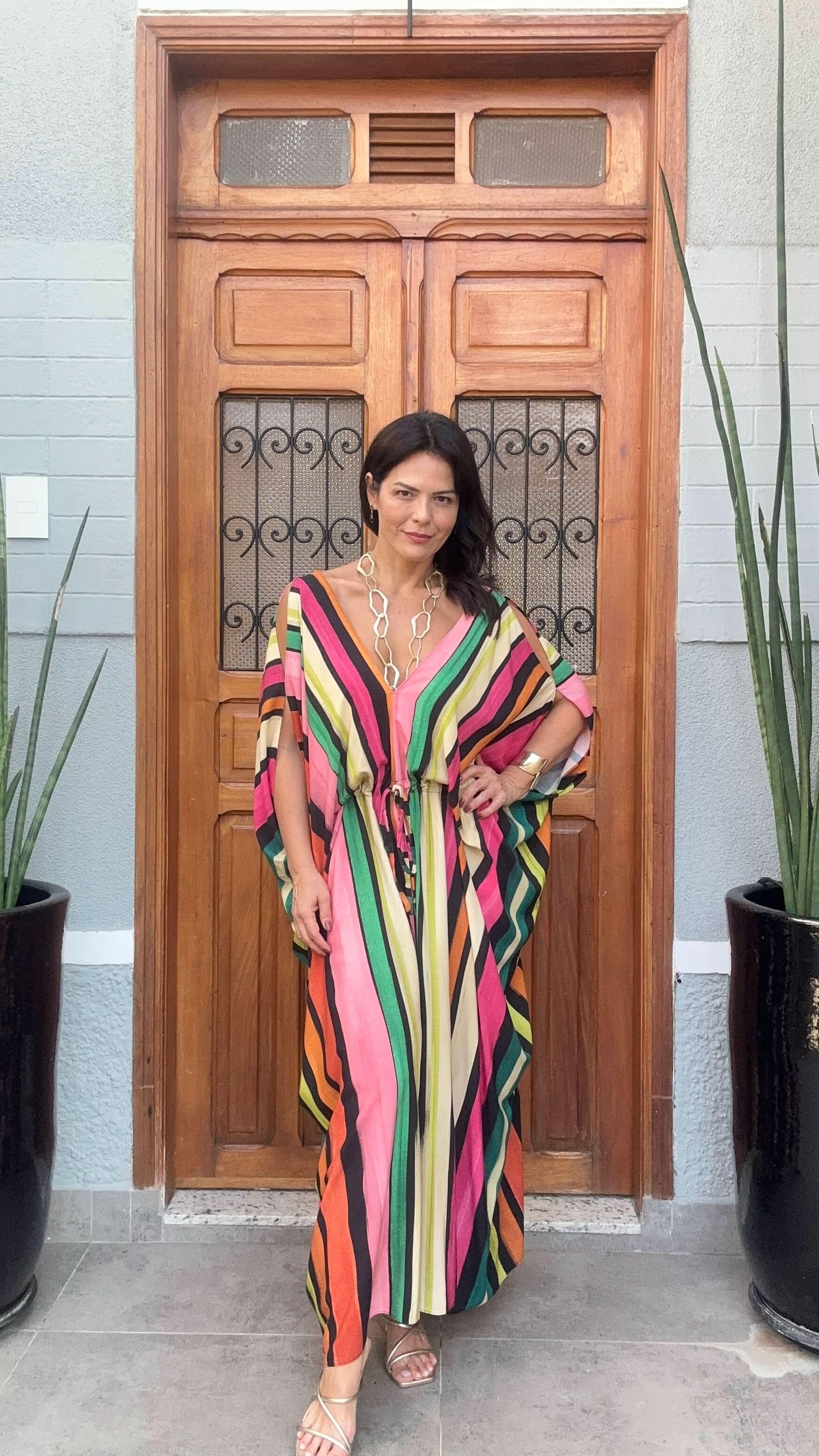 Color Stripes Kaftan – Look 3