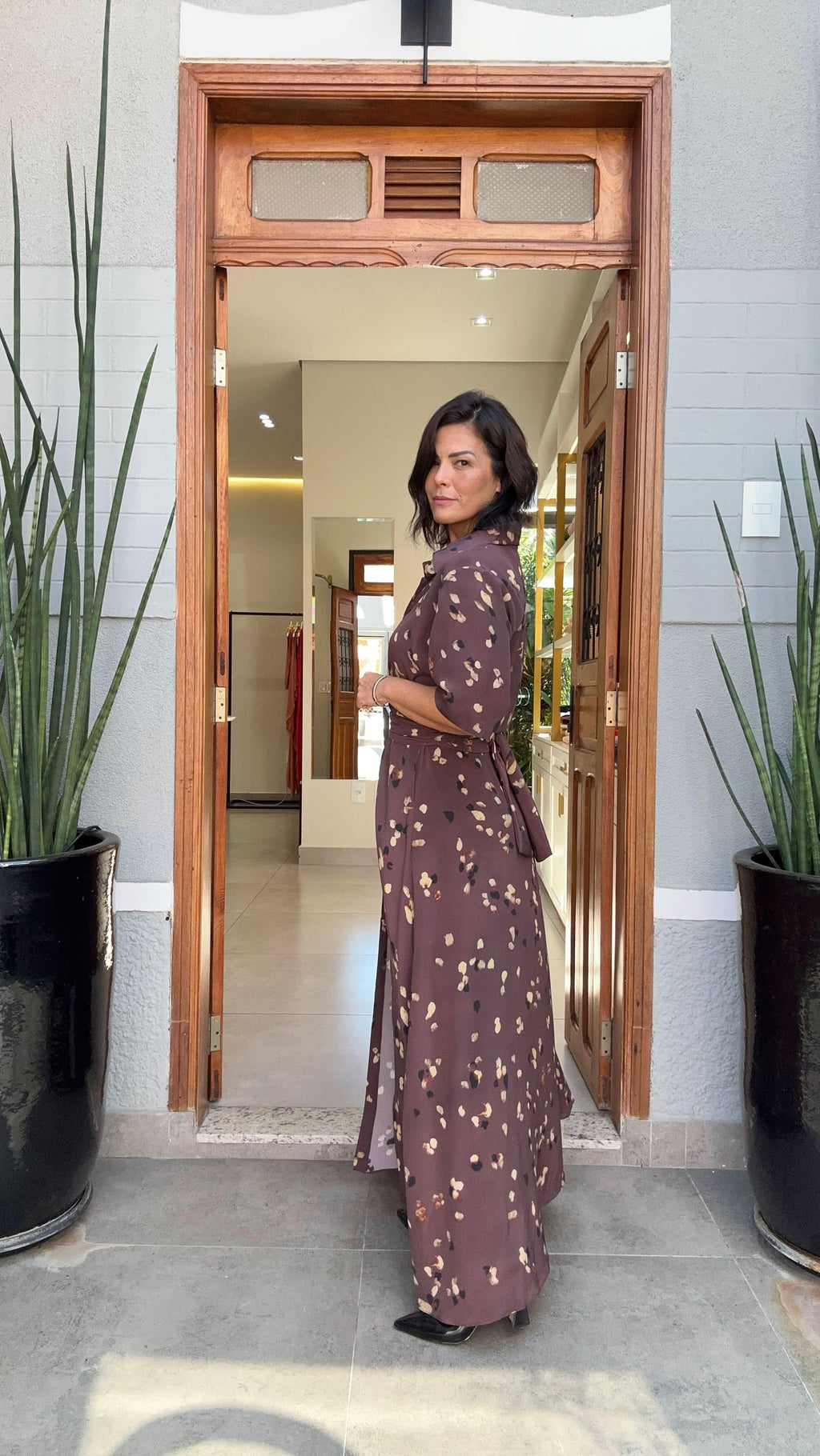 Hemdkleid Weintraube – Look mit Pflanzen