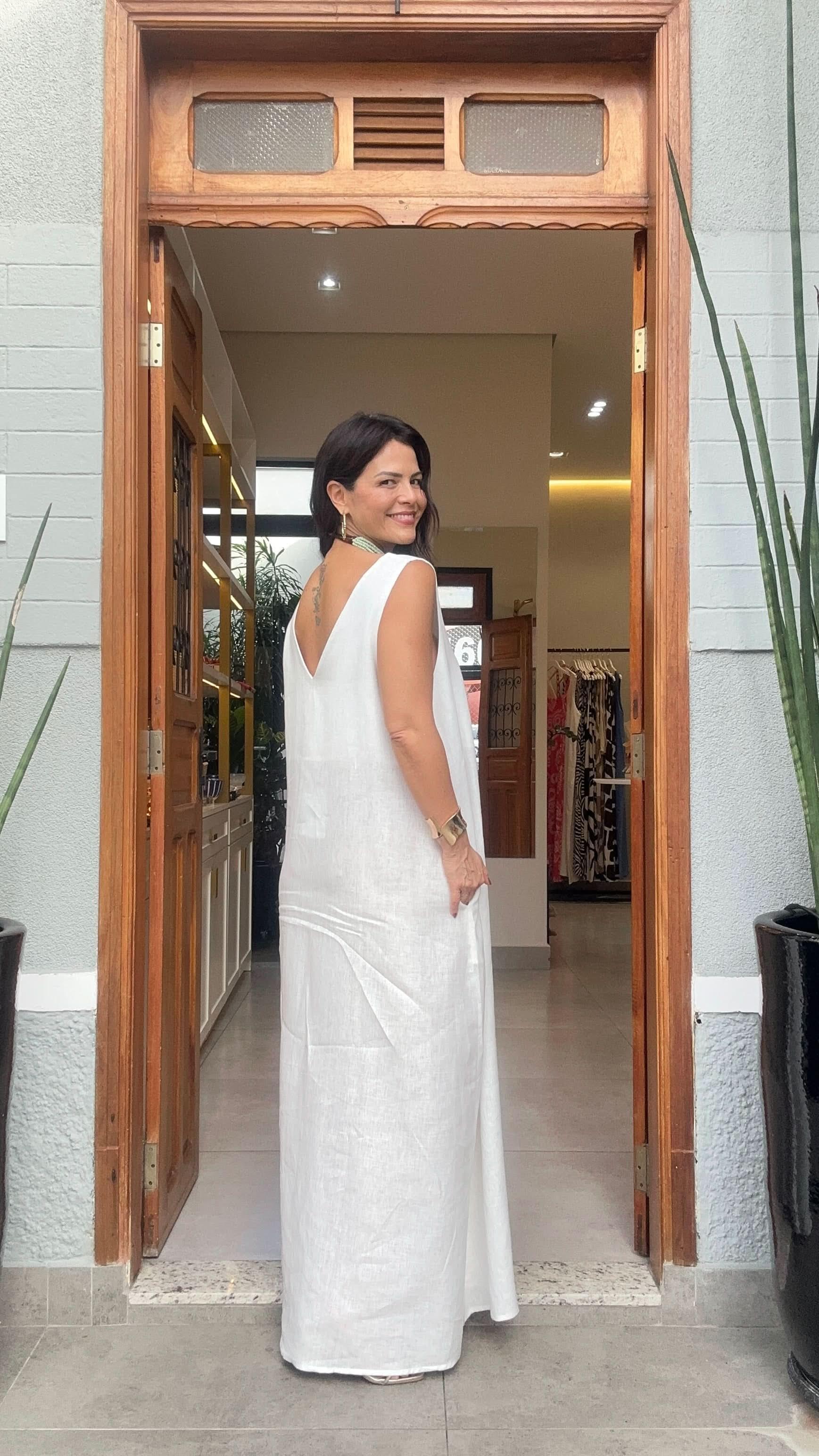 Kleid Paula Off-White – Lächelnd