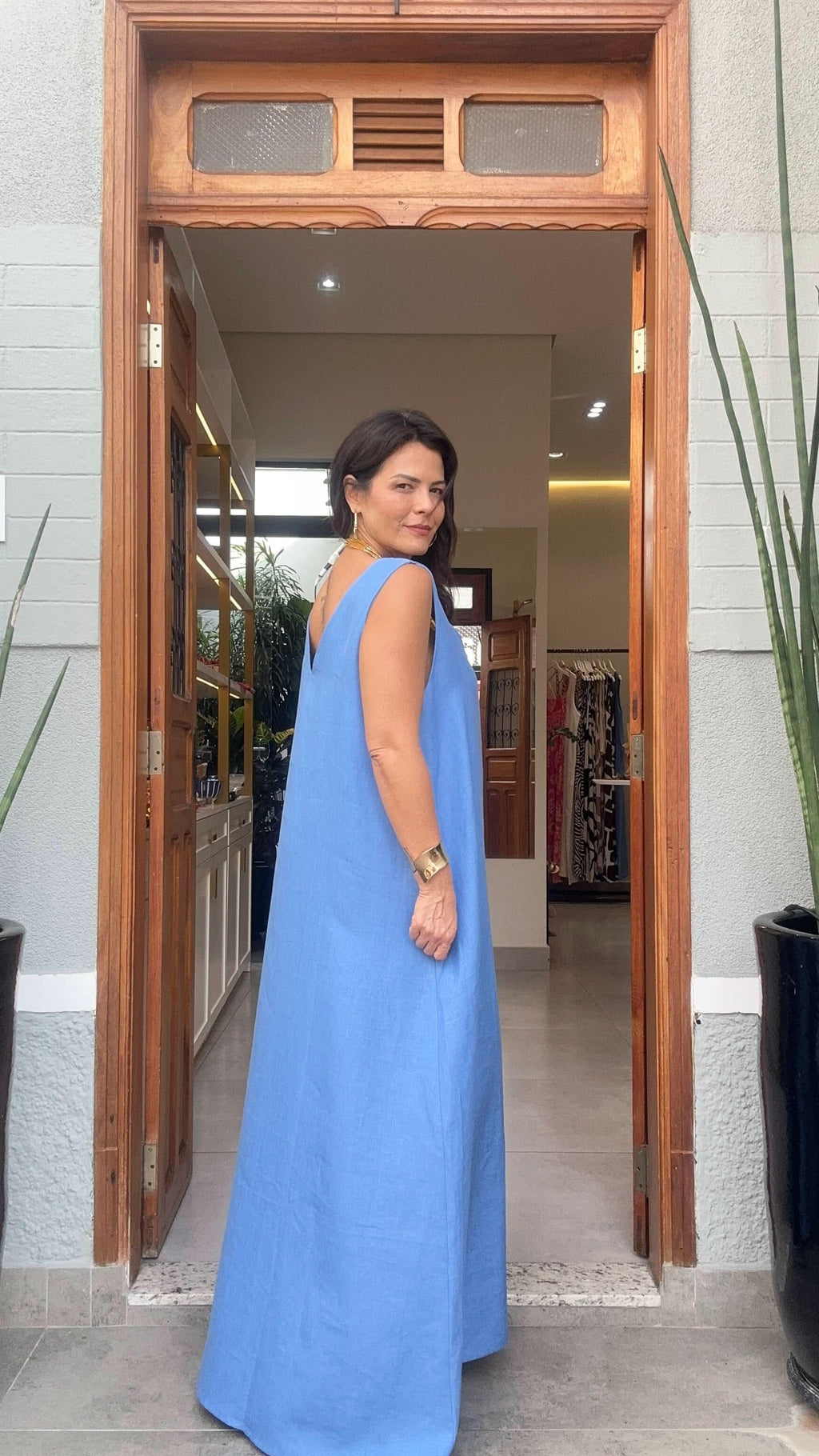 Kleid Paula Blau – Ladeneingang 2