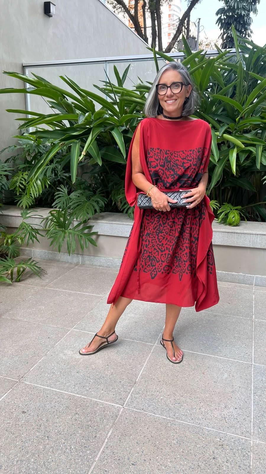 Midi-Kaftan Seide – Vorderansicht
