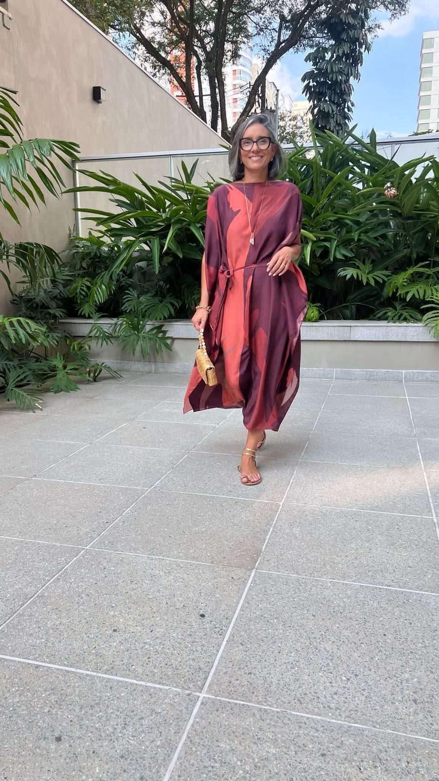Kaftan Gotham Seide – Stoffdetail