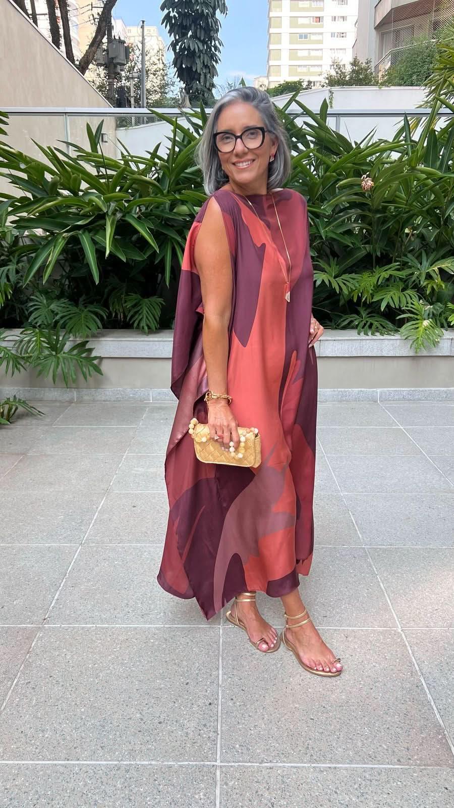 Kaftan Gotham Seide – Seitenansicht