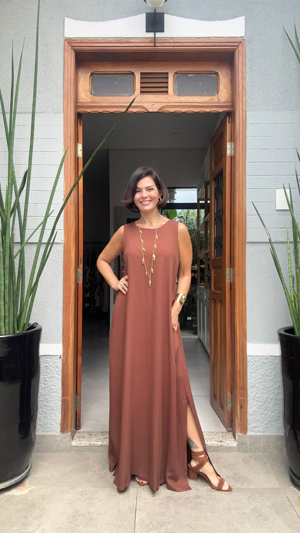 Kleid Bahia Cacao – Look 2