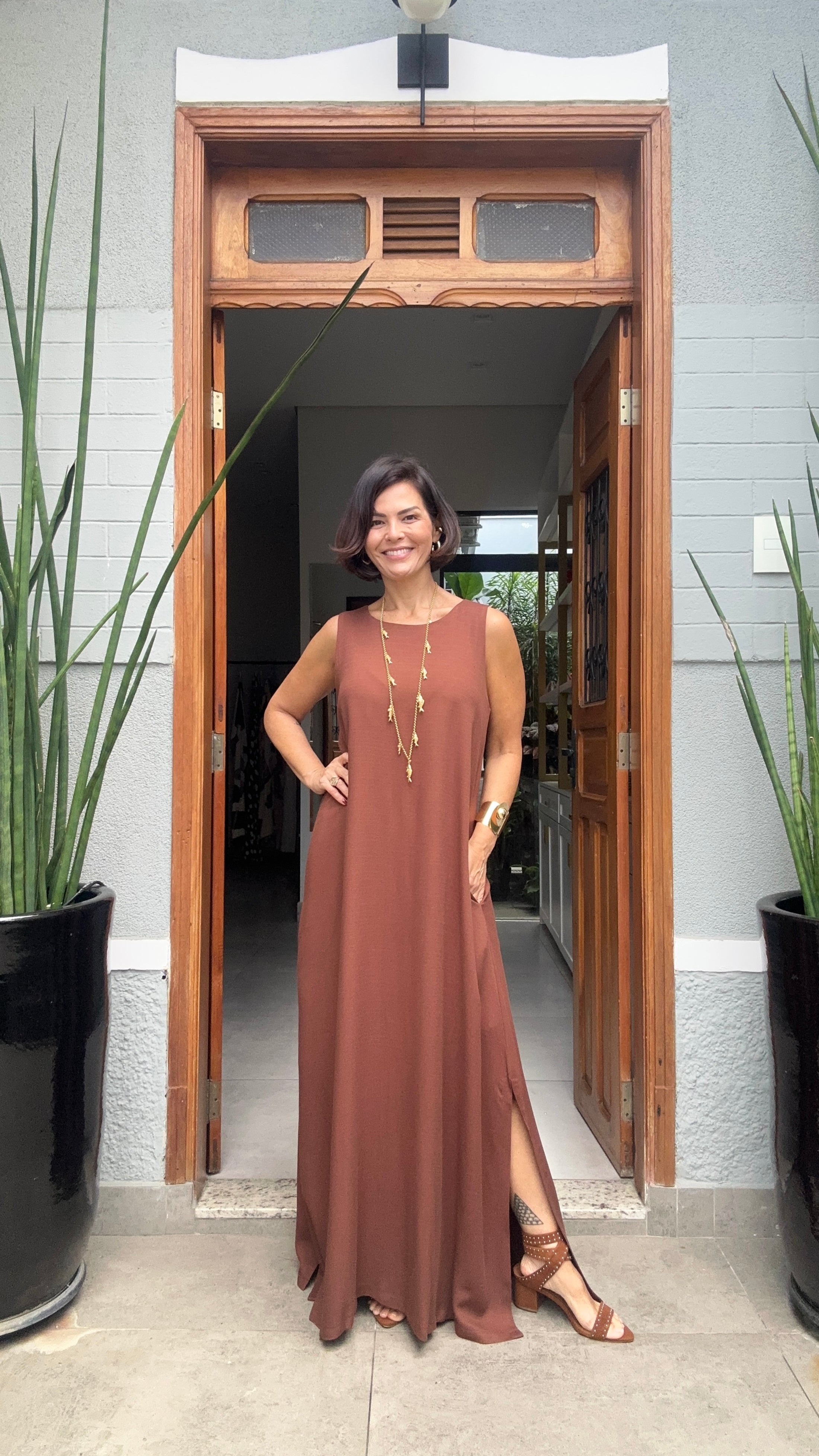 Kleid Bahia Cacao – Look 2