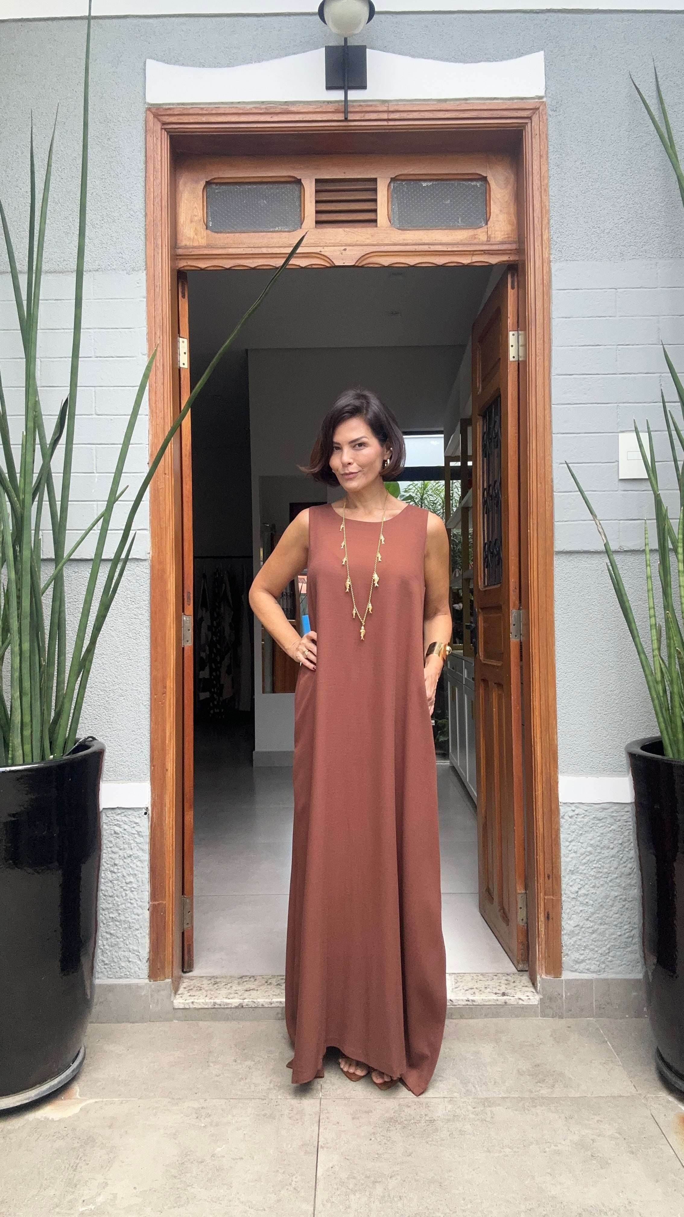 Kleid Bahia Cacao – Vorderansicht