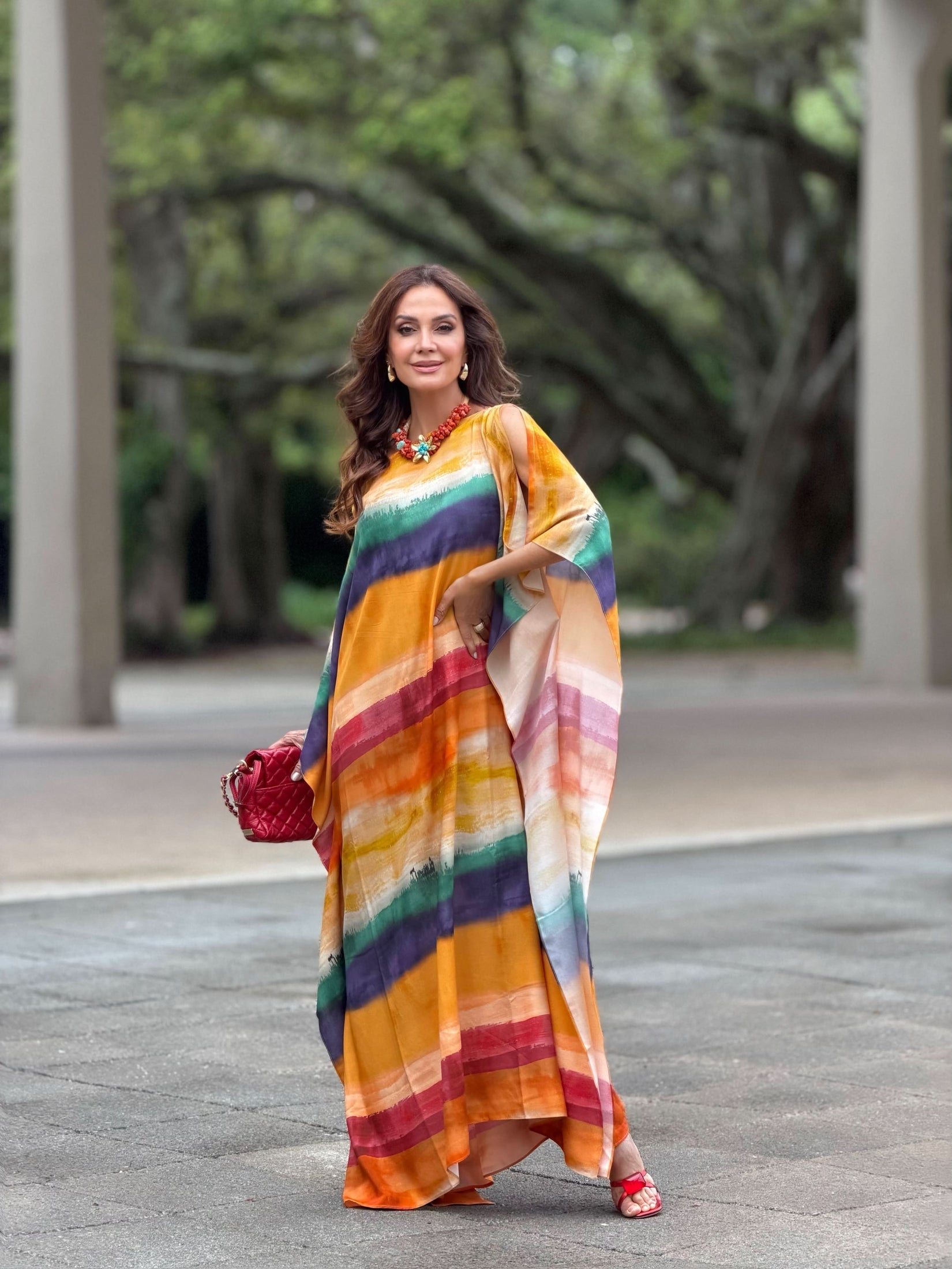 Kaftan-Kleid Cartagena – Stoffdetail