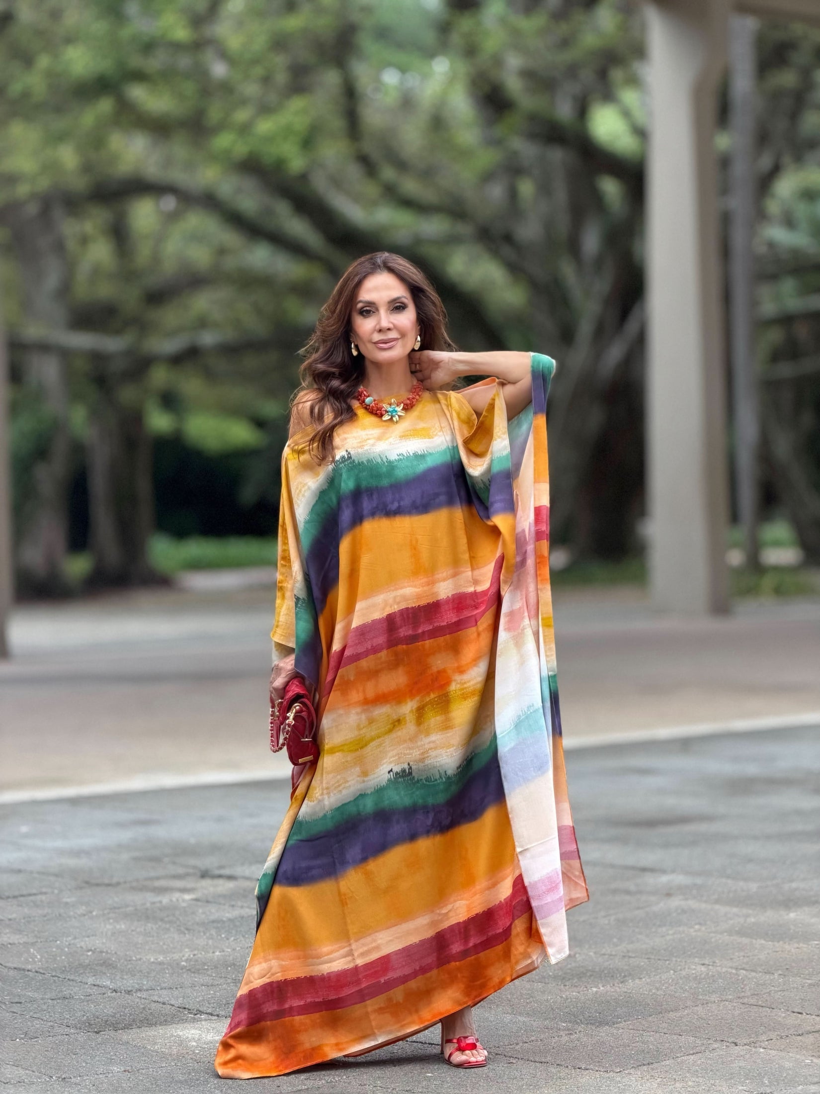 Kaftan-Kleid Cartagena – Rückansicht
