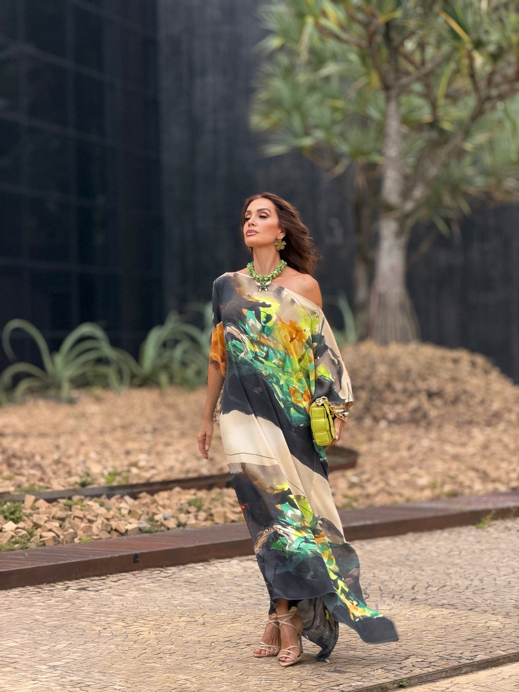 Kaftan-Kleid Giverny – Vorderansicht