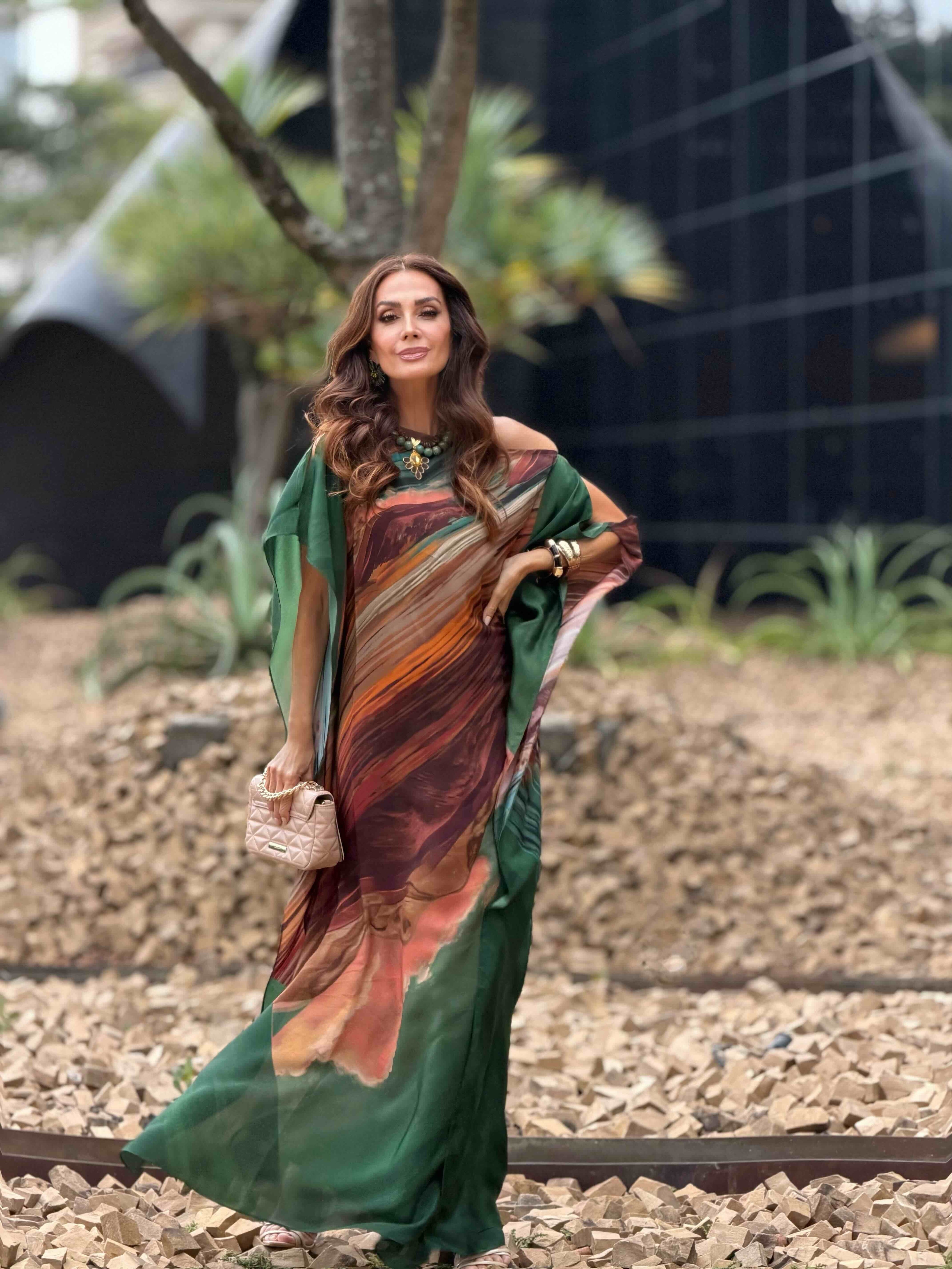Kaftan-Kleid Canyon – Vorderansicht