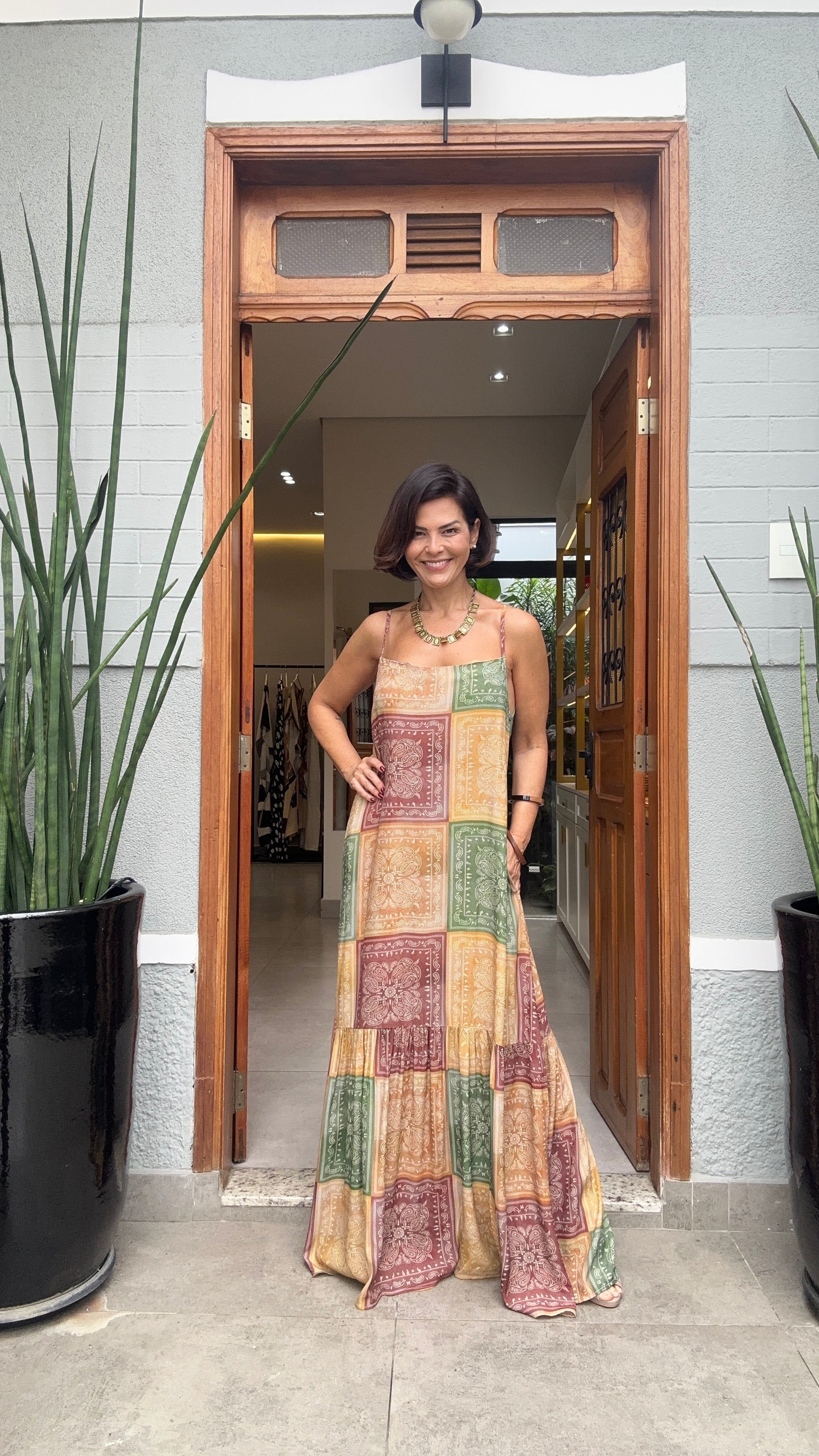 Kleid Nairobi Patchwork – Vorderansicht