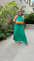 Schleifenkleid Jadegrün – Look außen