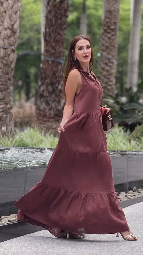 Kleid Santa Fé aus reinem Leinen