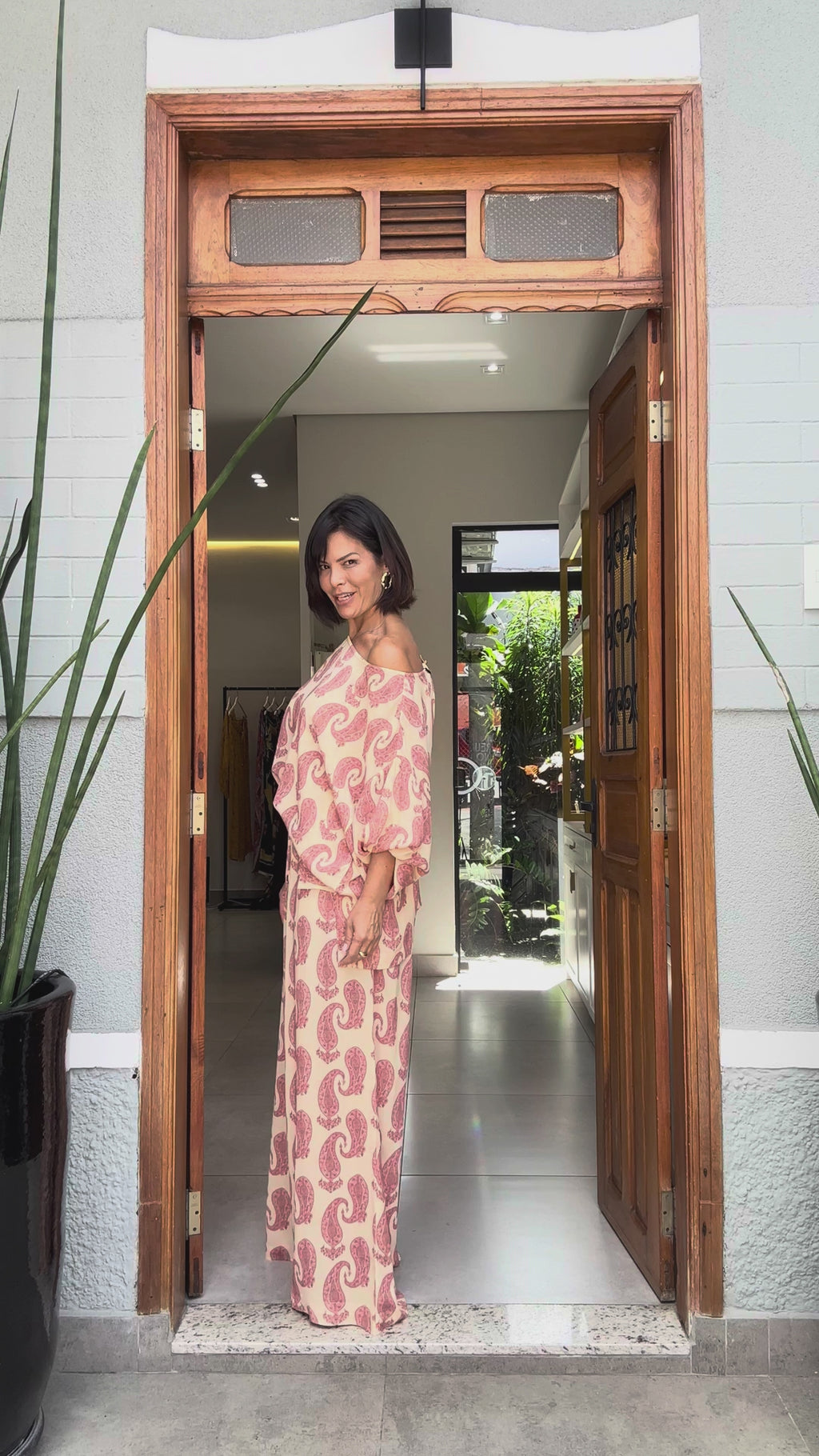 Ensemble Paisley aus Crêpe