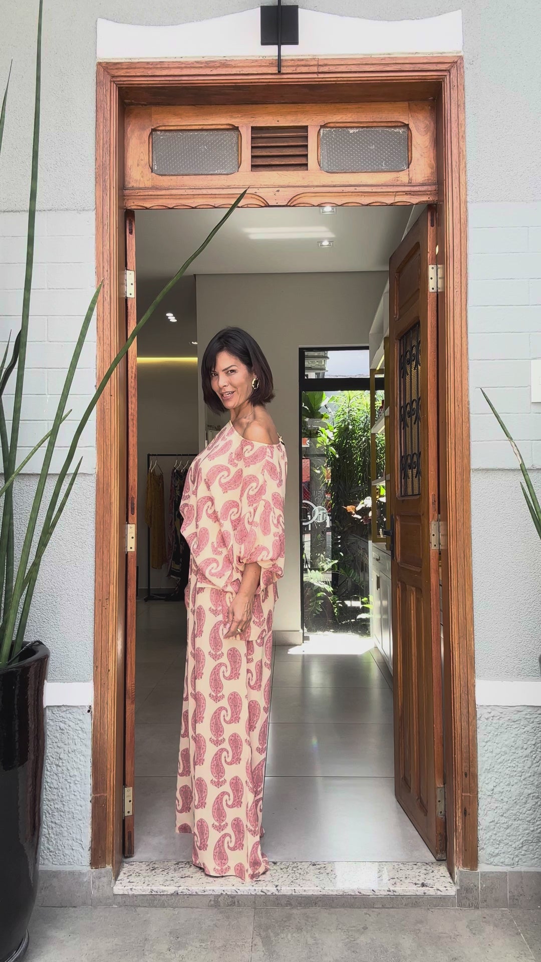 Ensemble Paisley aus Crêpe
