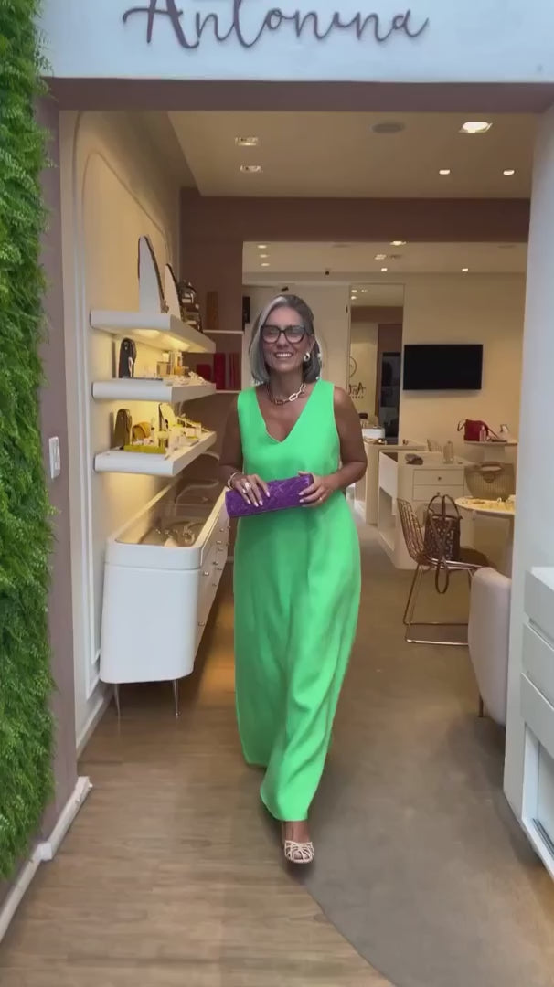 Kleid Paula Leinen Grasgrün